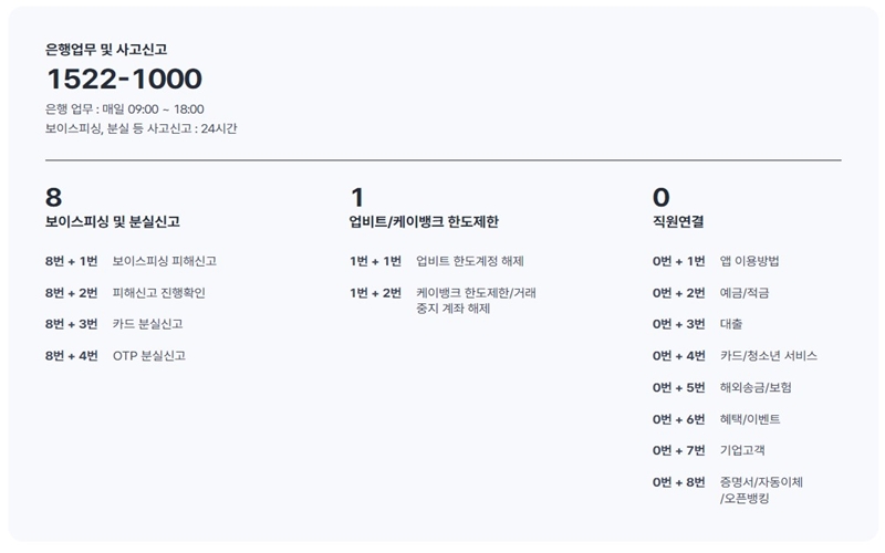 은행업무_사고신고_단축번호