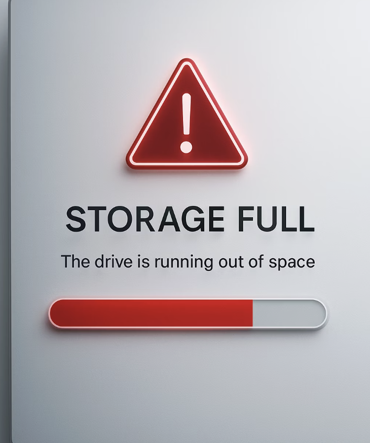 꽉 찬 책상&amp;#44; &amp;#39;C드라이브&amp;#39;의 비명