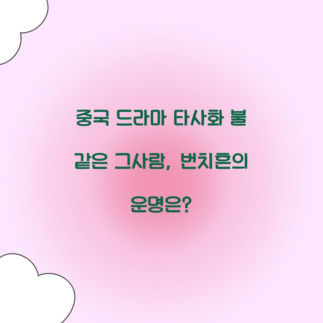 중국 드라마 타사화 불 같은 그사람