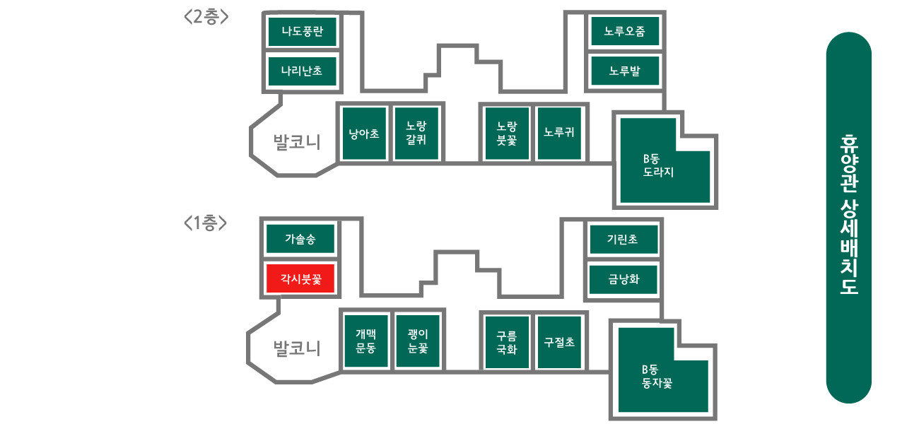 두타산 자연휴양림 배치도