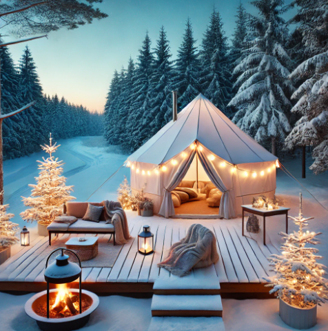 겨울철 글램핑장 사진