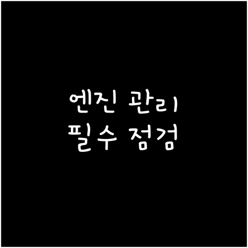 중고차 엔진 관리: 놓치면 후회할 필..