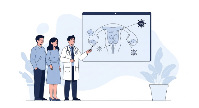 콘딜로마 원인 HPV 바이러스 도식