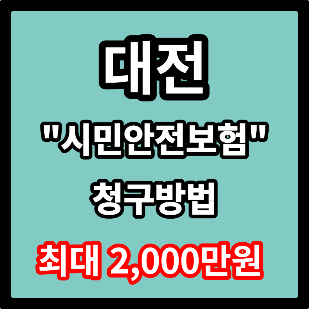 대전 시민안전보험 최대 2#44;000만원 보장