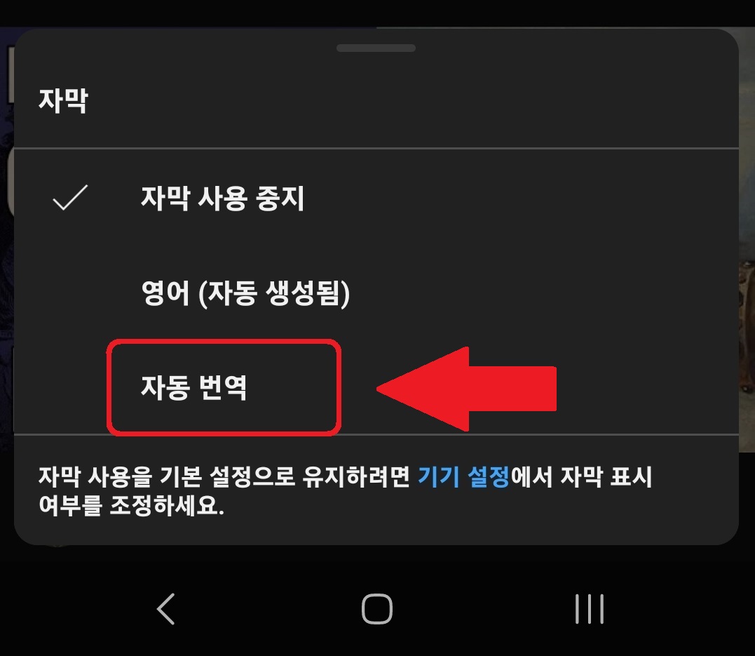 유튜브 한국어 한글 자막 보는 방법 3
