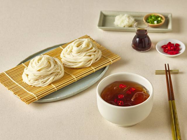 쯔유 냉국수 맛집 레시피 소면 완성