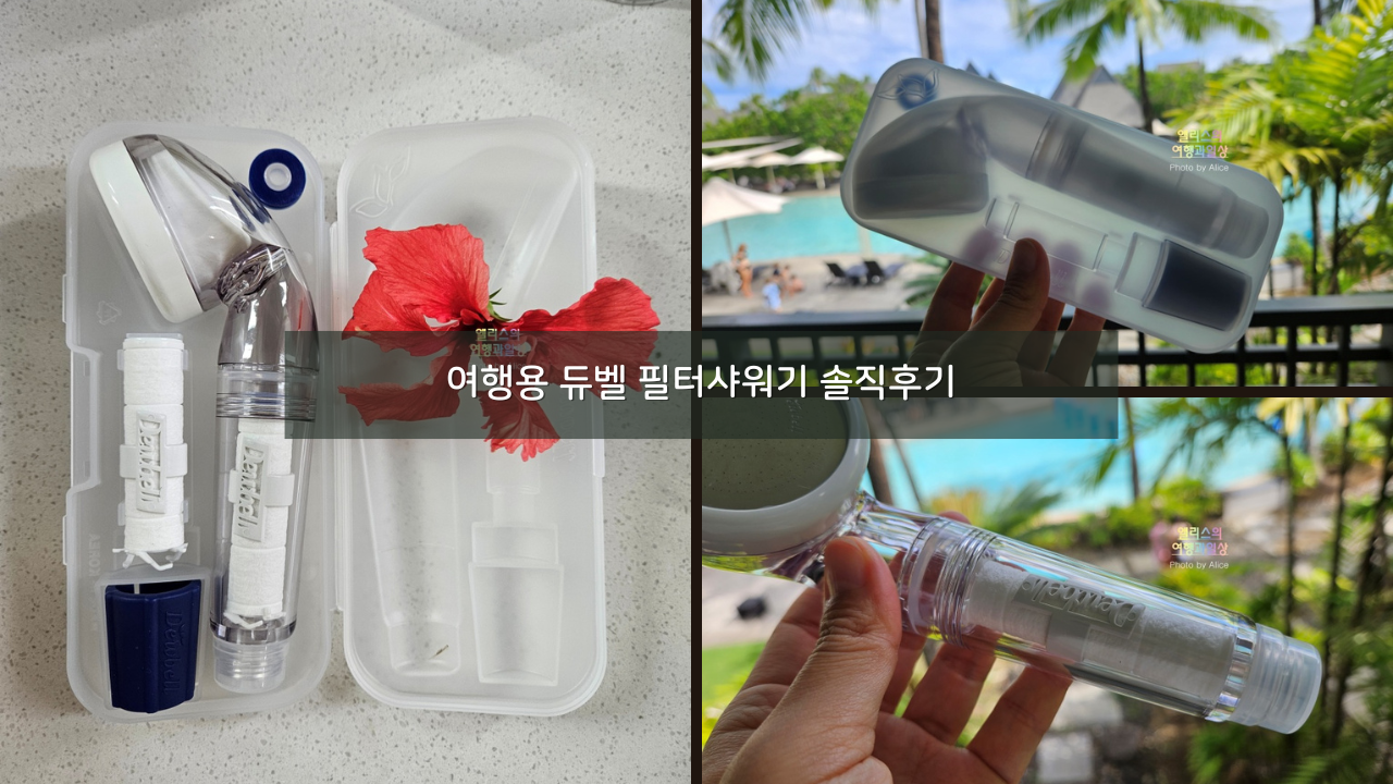 여행 필수품, 휴대용 여행용 듀벨 필터샤워기 솔직후기