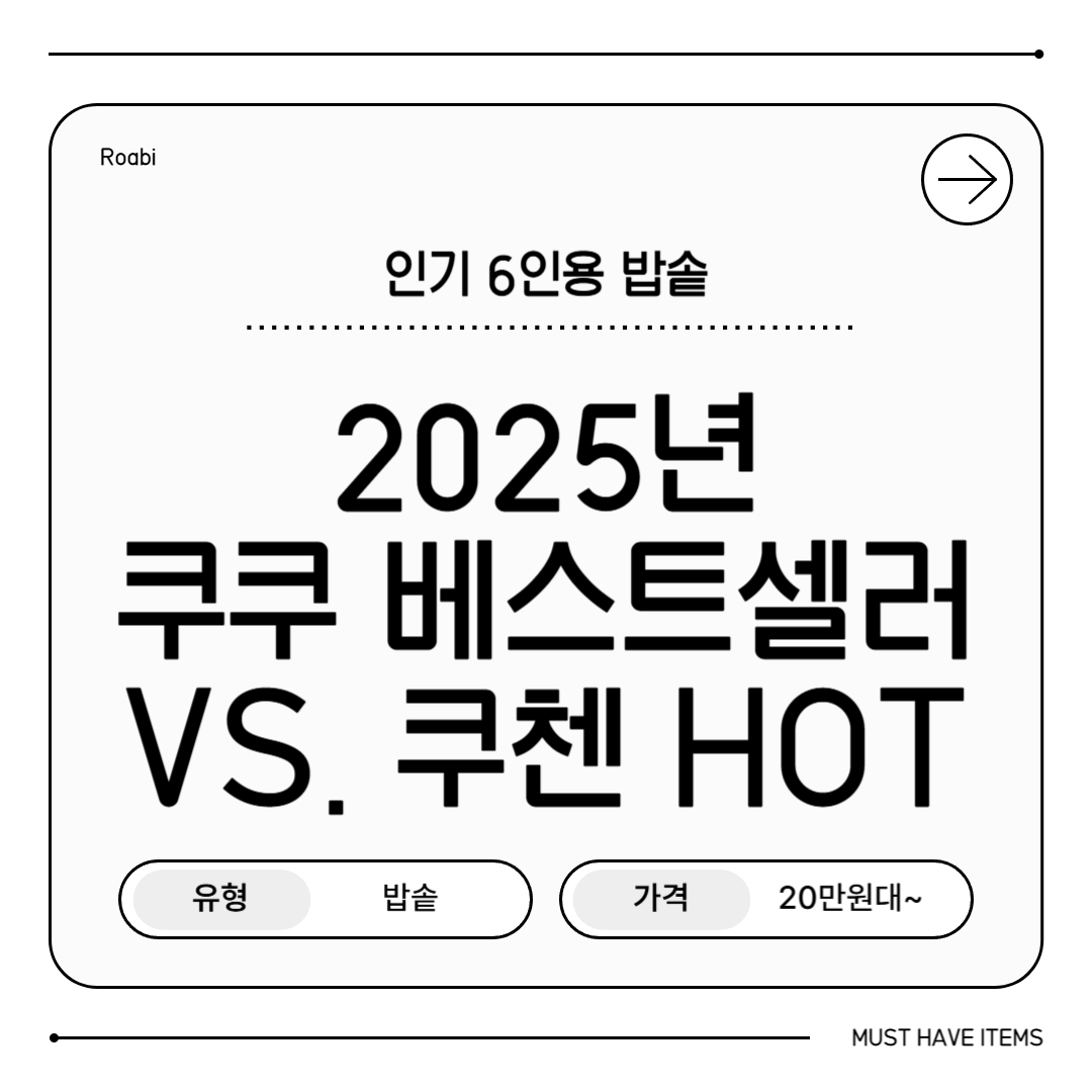 가성비는 쿠첸, 프리미엄은 쿠쿠? 6인용 밥솥 구매 가이드