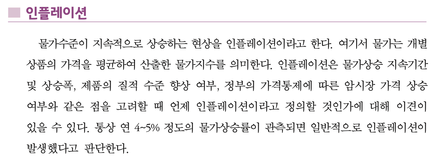한국은행 경제금융용어 700선 일부 캡쳐