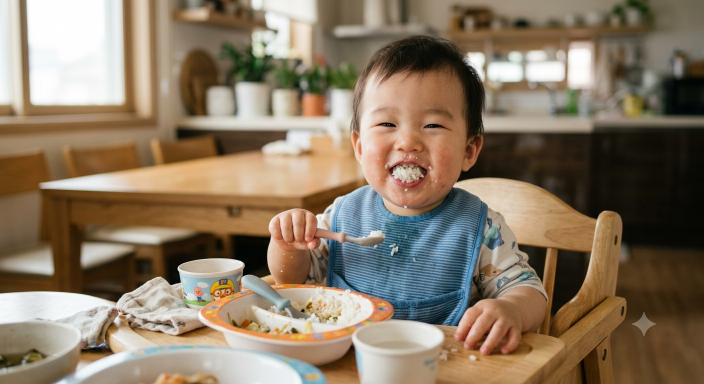 두돌 아이가 밥을 입에 오래 물고 있어요, 이유와 대처 방법