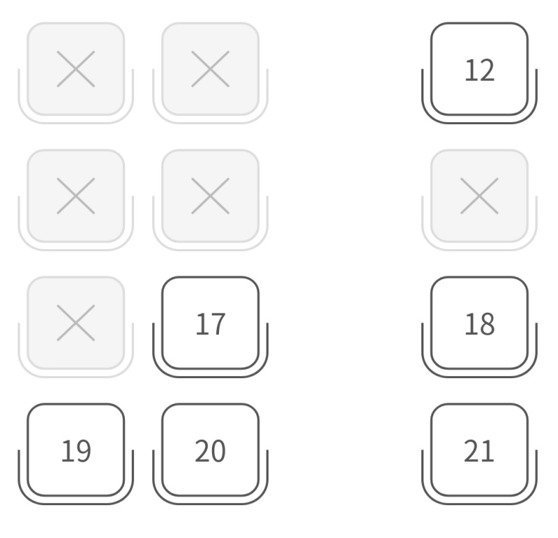 인천공항버스-프리미엄-좌석배치