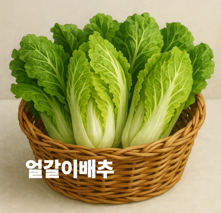 부드러운 잎 아삭한 식감 장건강 시력보호 다이어트 얼갈이배추 효능