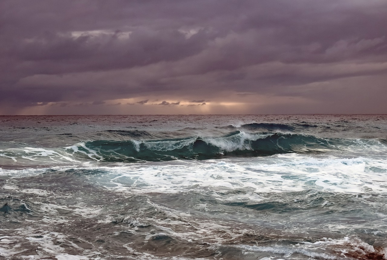파도치는 바다