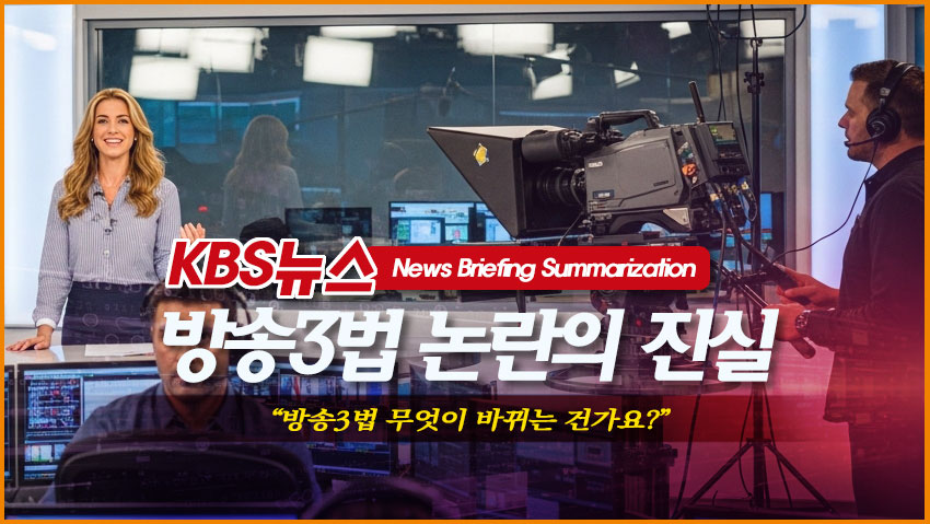 방송3법 논란의 진실 "방송3법 무엇이 바뀌는 건가요?"