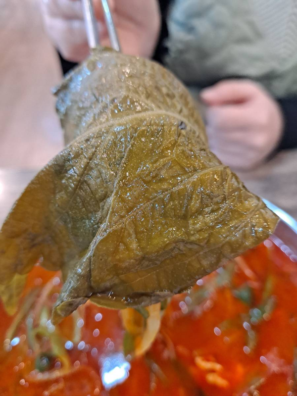 약암육개장 깻잎쌈