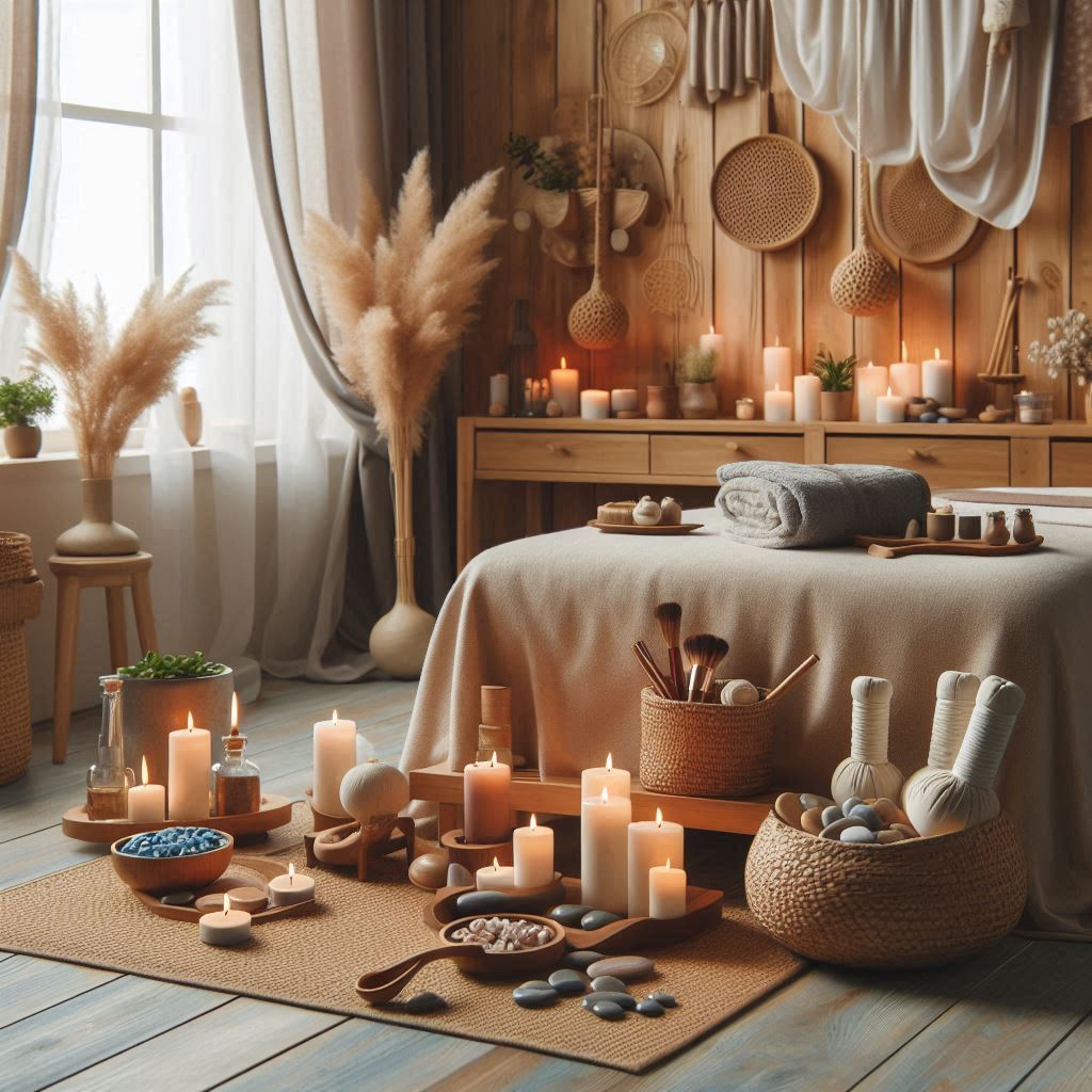 피부,체형관리 샵 배경