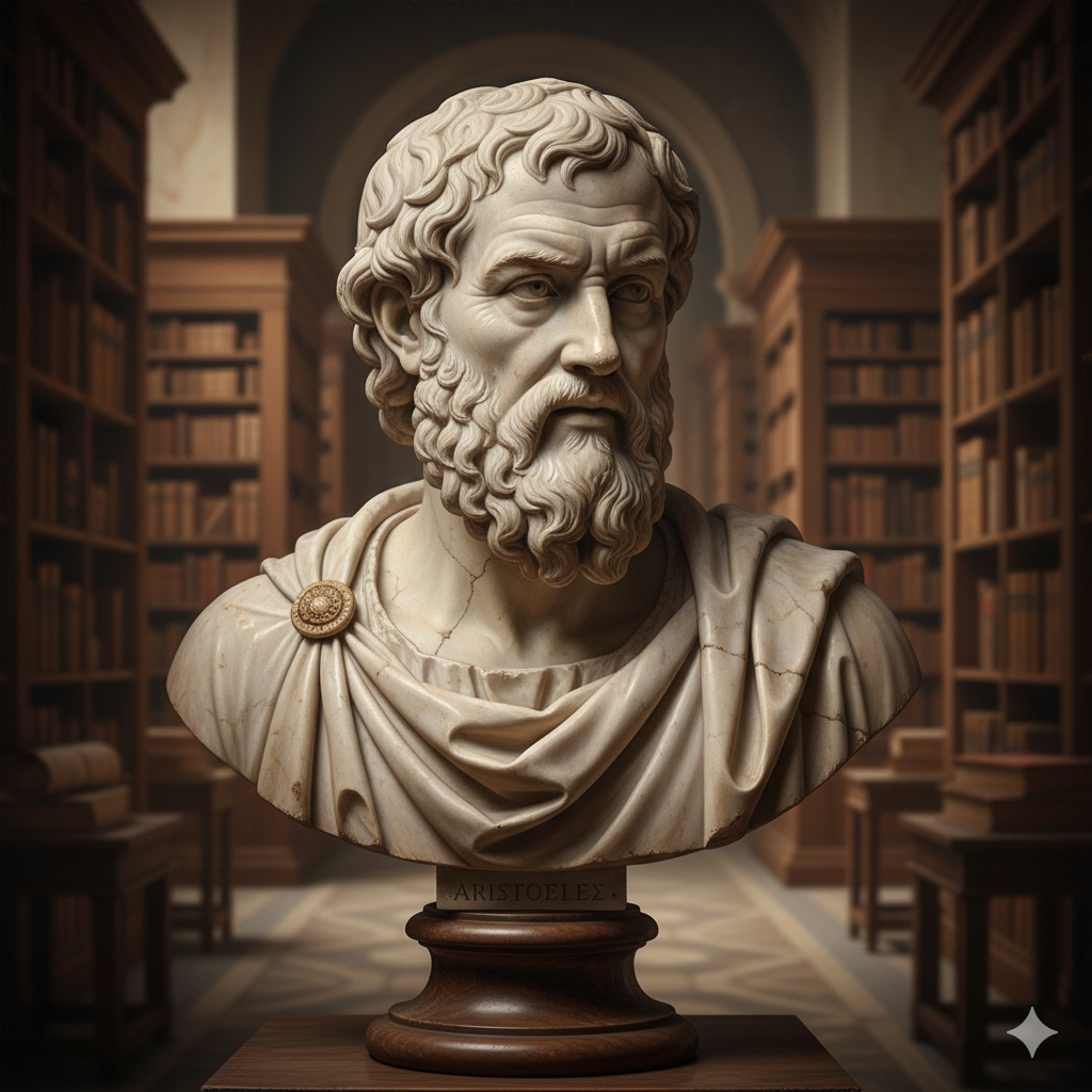 아리스토텔레스 흉상, 아리스토텔레스의 철학 이미지
