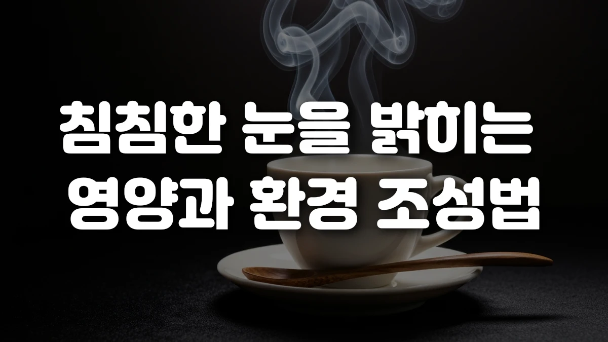 침침한 눈을 밝히는 영양과 환경 조성법