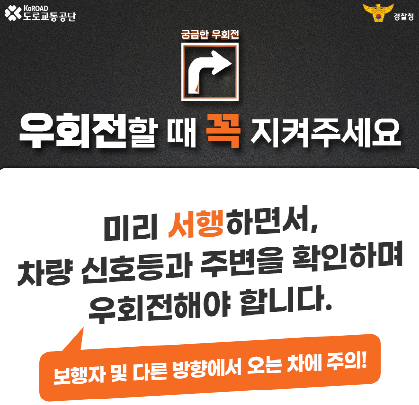 우회전시 서행