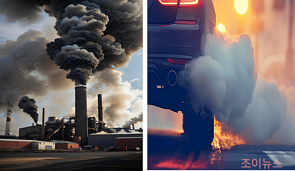 가을 미세먼지 발생의 주범, 사업장 화학요소와 경유차매연