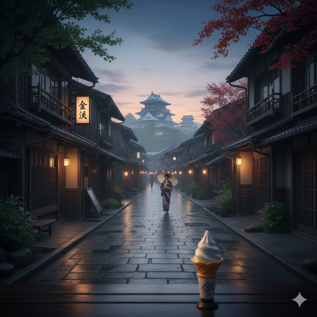 조용하고 미식문화가 발달된 가나자와