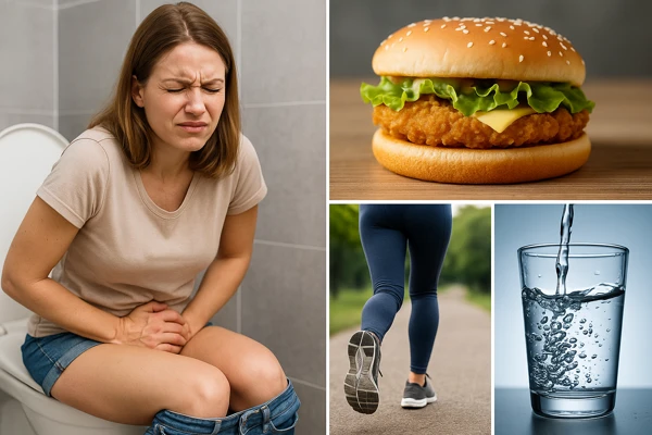 변비 패스트푸드 섭취