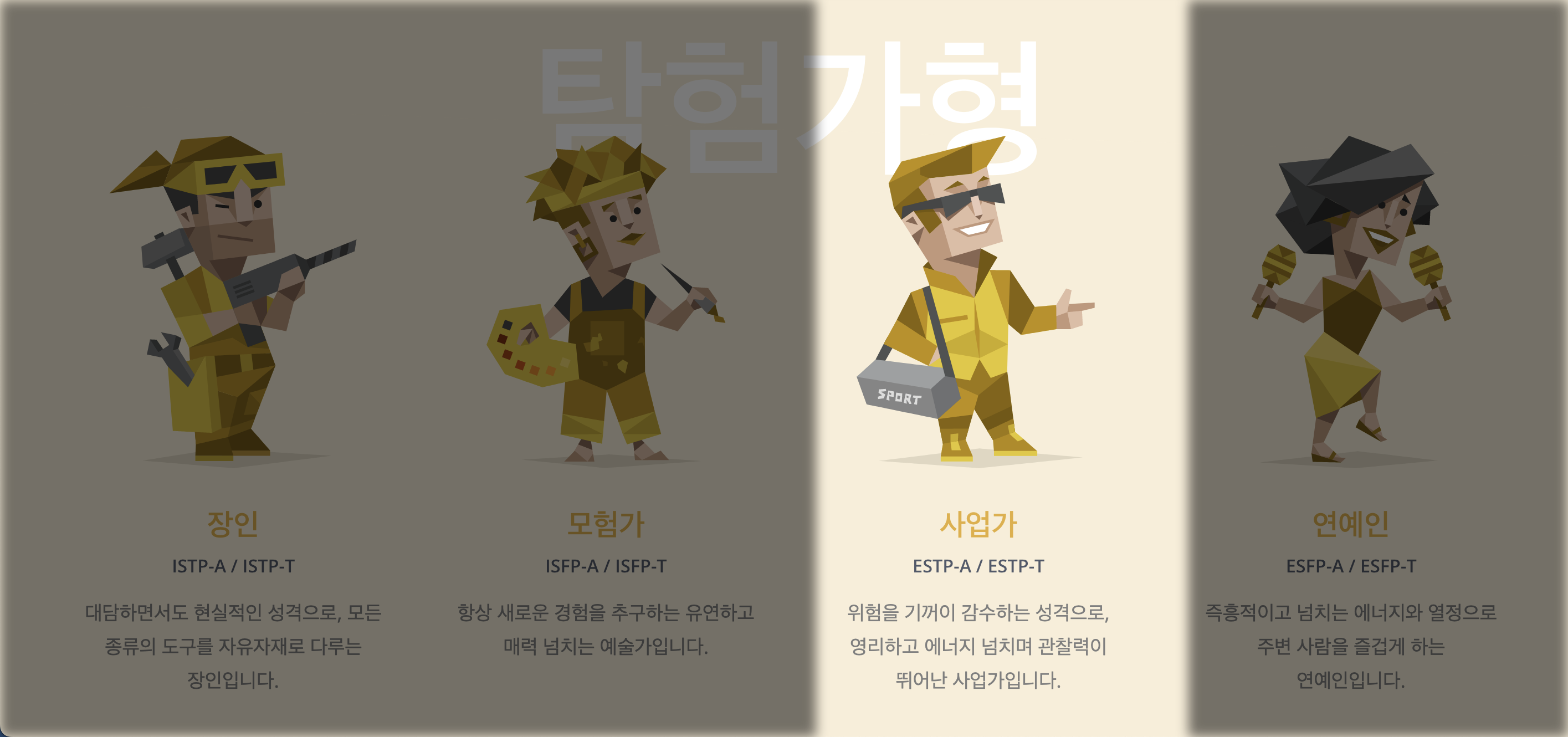 MBTI 중 ESTP 유형