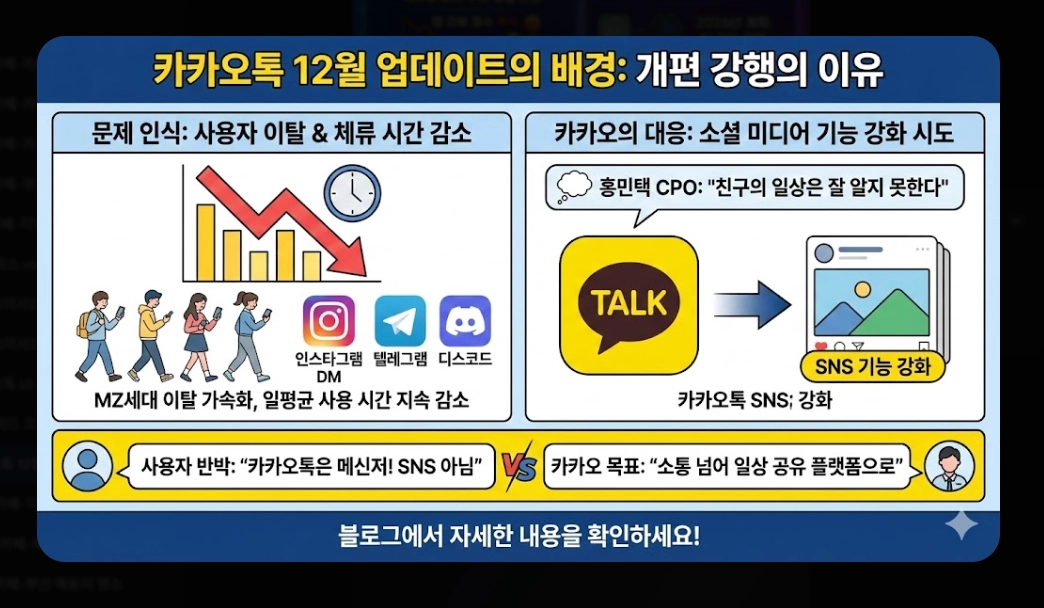 카카오톡 12월 업데이트 친구탭 복원