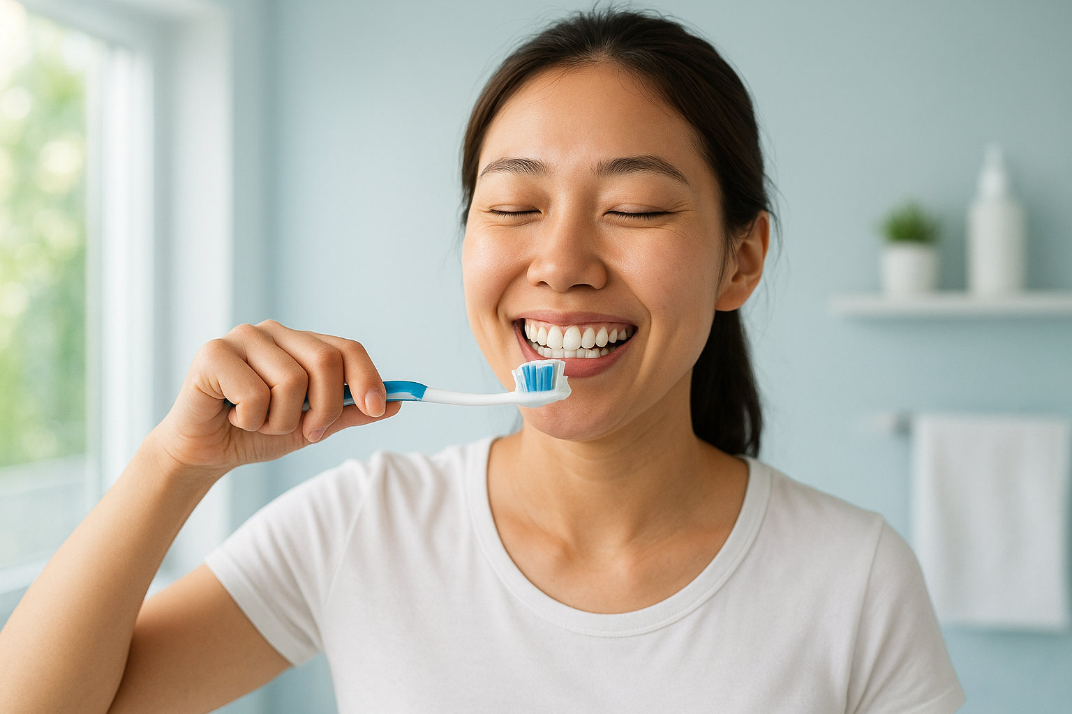 아침 식전 양치