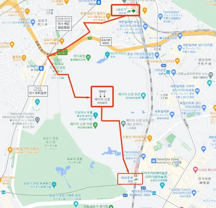 메이지신궁-여행-코스