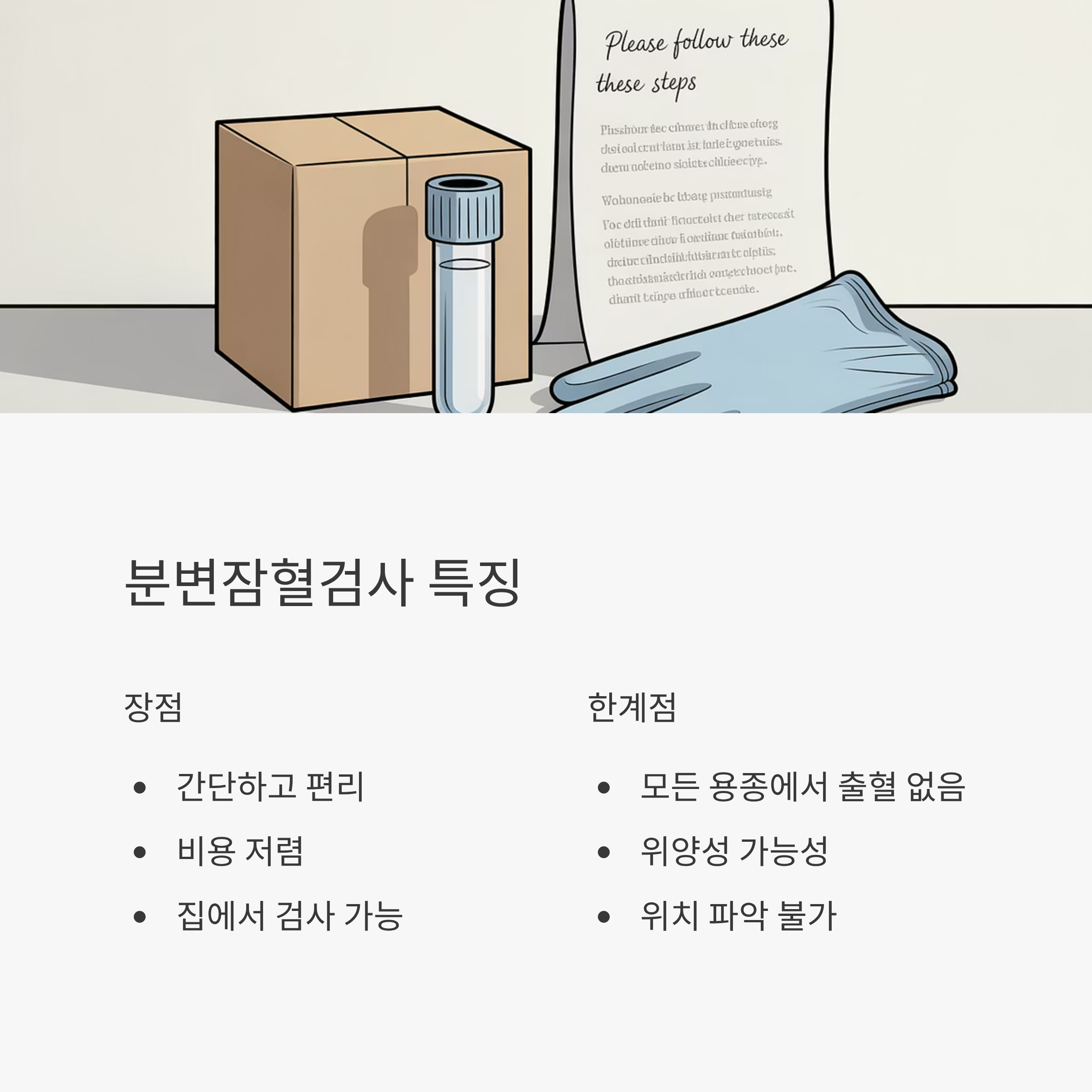 대장암 예방 검진 분변잠혈검사 특징