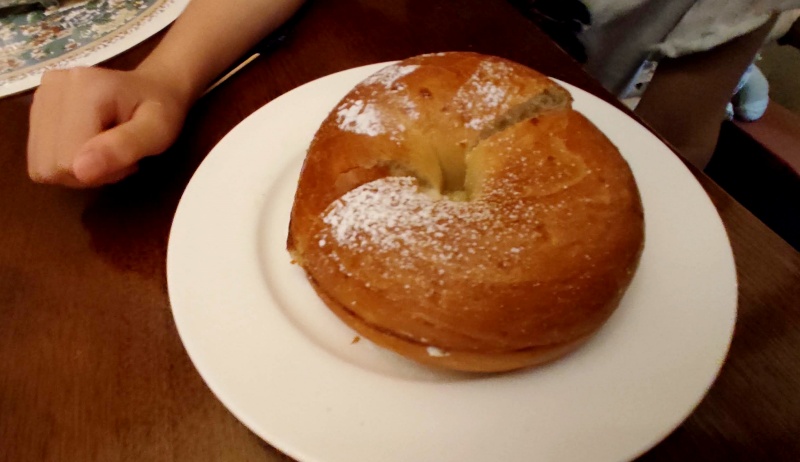 크림치즈가 발라진 베이글