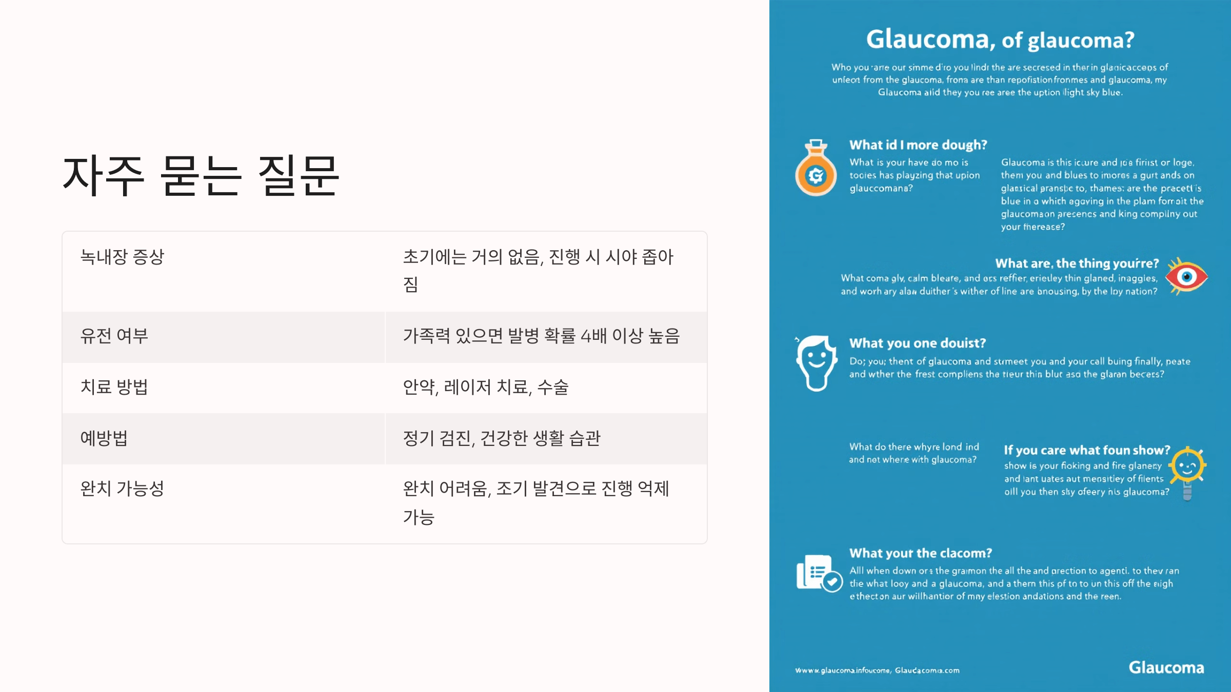 녹내장과 관련된 사진입니다.