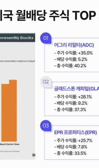 미국 월배당 높은 주식 종목 TOP 5