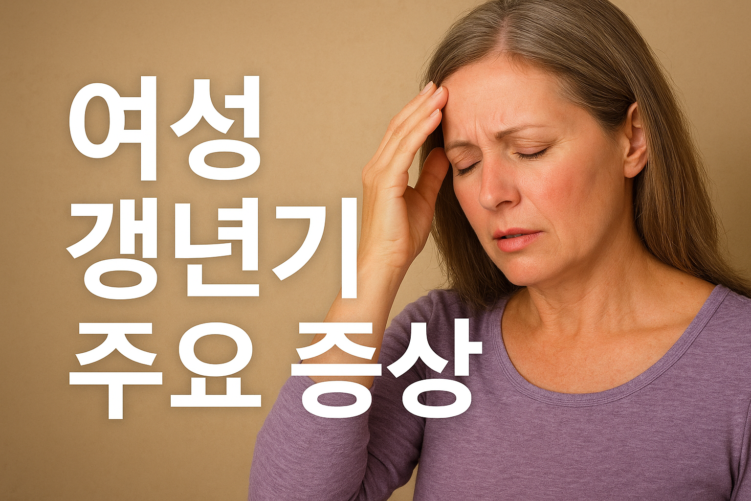 여성 갱년기 주요 증상
