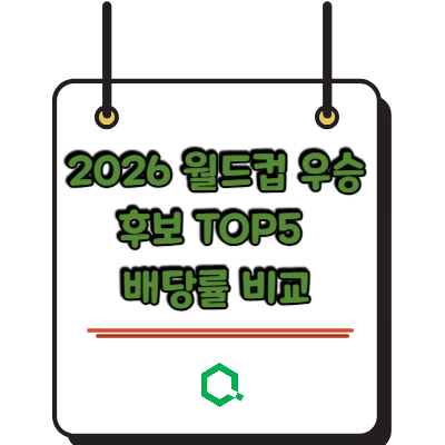 2026 월드컵 우승 후보 TOP5 배당률 비교