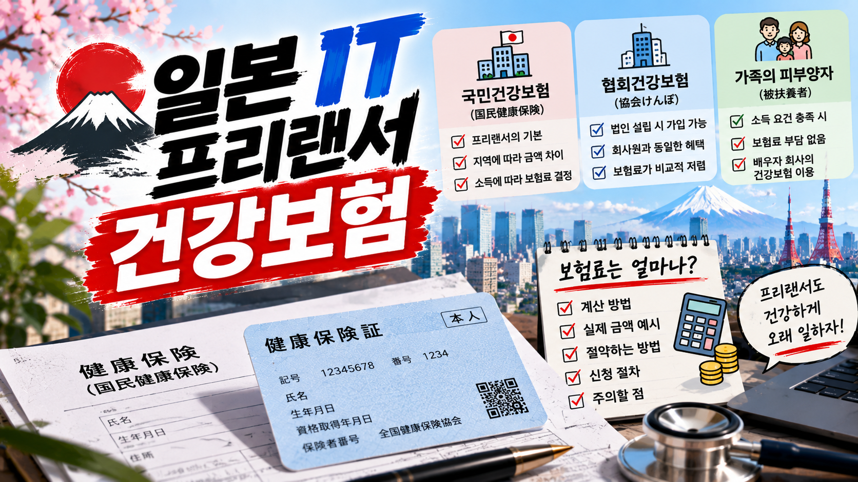 일본 프리랜서 건강보험