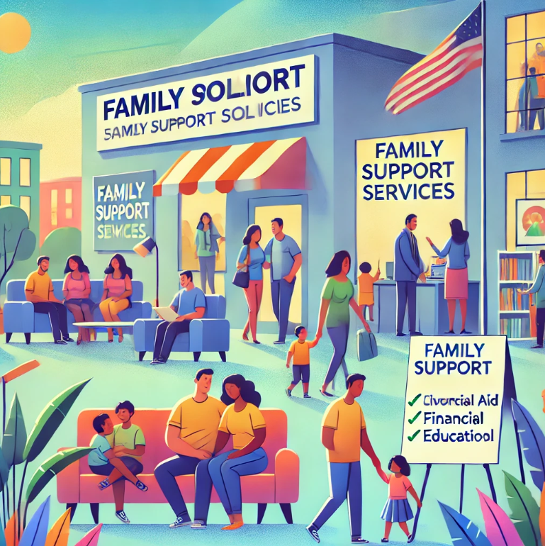 가족정책 변화 : 육아휴직 제도, 가족수당, 보육시설 관련 사진