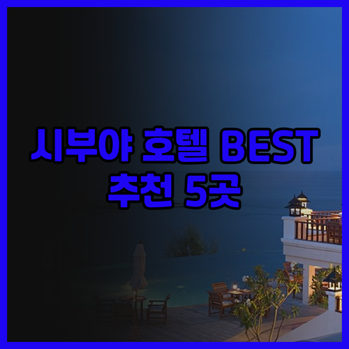 시부야 호텔 추천 BEST 5 도쿄