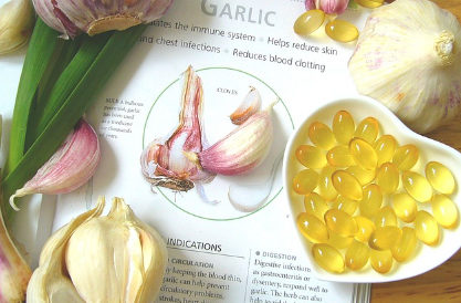 마늘의 효능을 보여주는 이미지