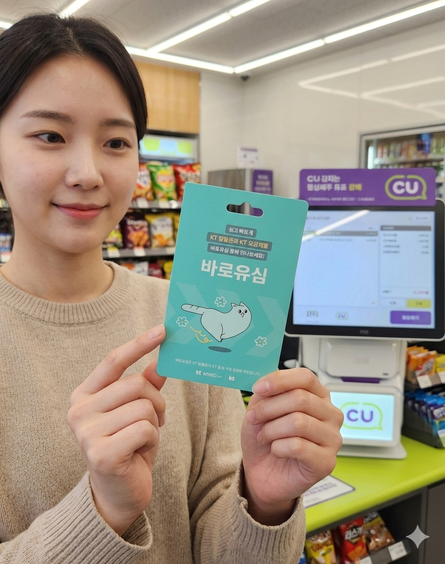 KT 전용 바로 유심 카드예요.