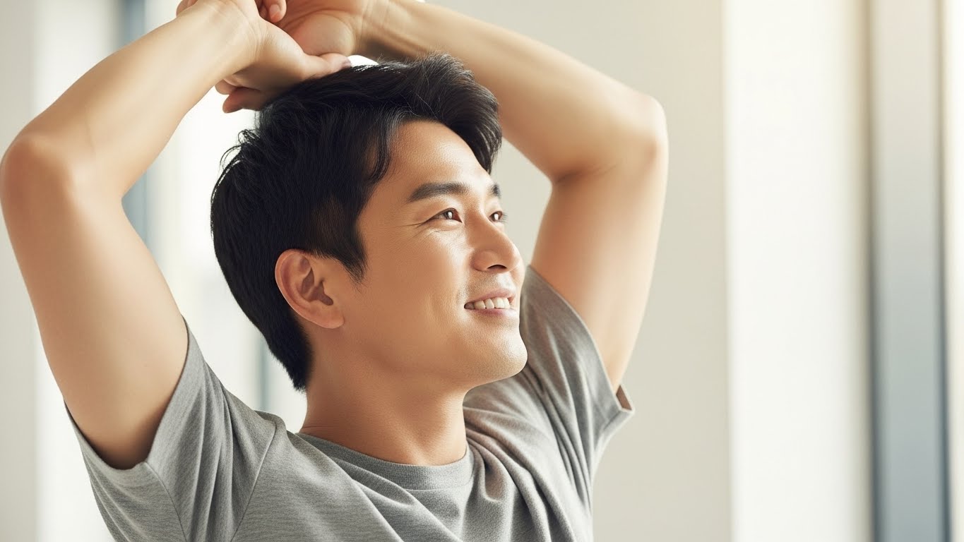 기분좋은 남성 이미지