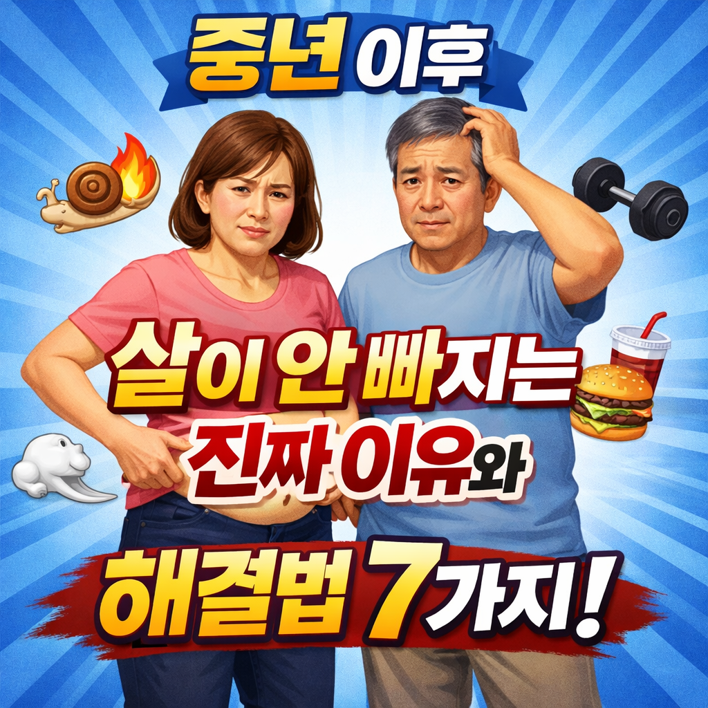 중년 이후 살이 안 빠지는 진짜 이유와 해결법 7가지 (전문가가 알려주는 핵심 팁)
