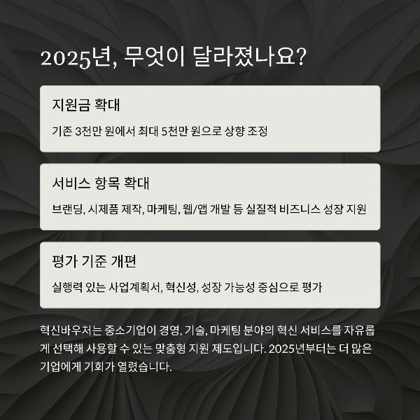 2025년 혁신바우처 제도 개요