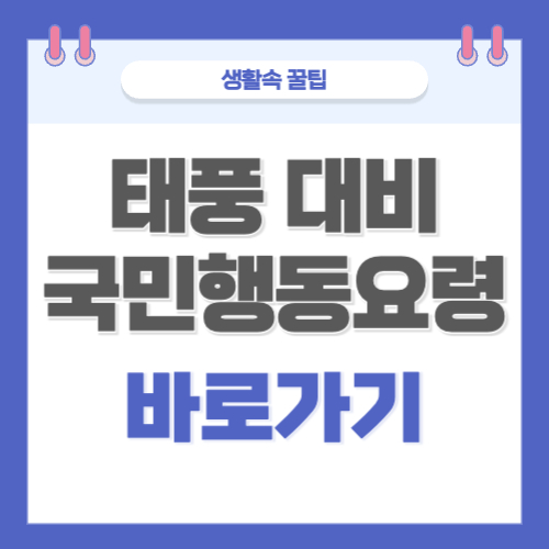 태풍 대비 국민행동 요령 바로가기