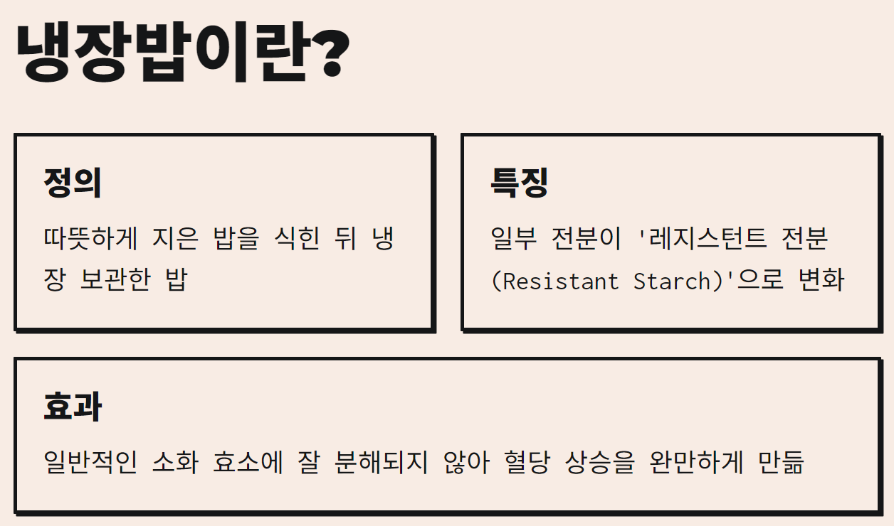 혈당 다이어트에 좋은 냉장밥&amp;#44; 왜 좋을까