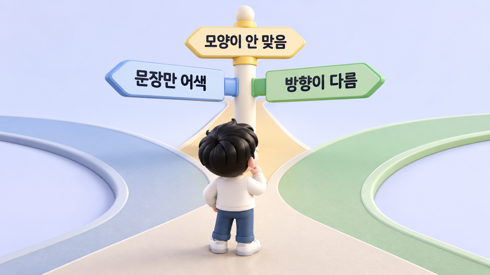 불만에 따라 갈라지는 세 갈래