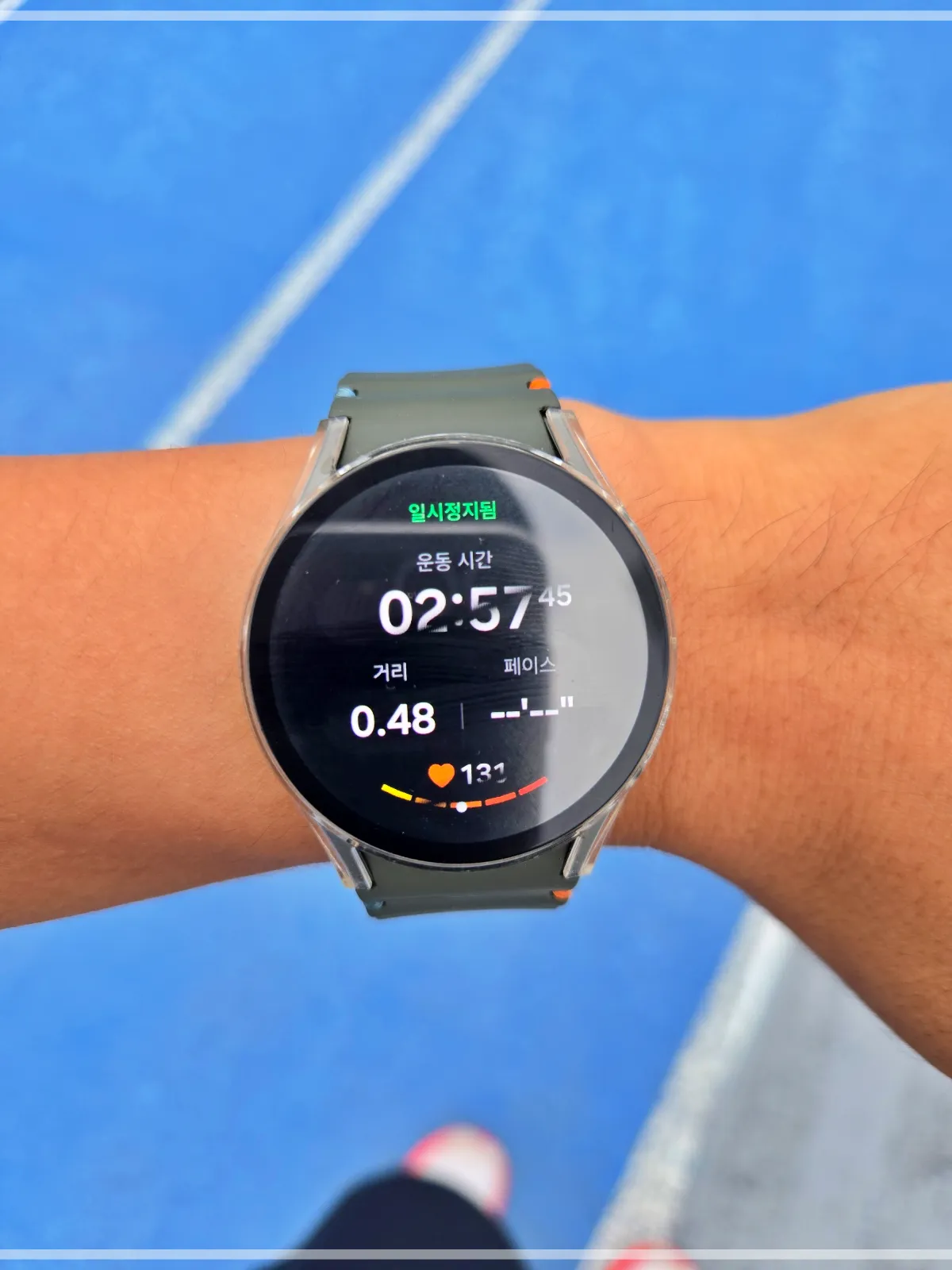 하남종합운동장-육상트랙-바깥라인-달린후-기록이-나오는-갤러시워치