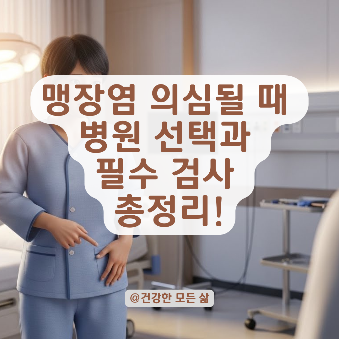 맹장염 의심될 때 병원 선택 기준과 정확한 진단에 필요한 검사 종류 정리