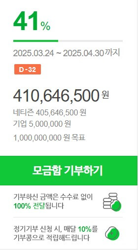 산불 네이버 기부방법